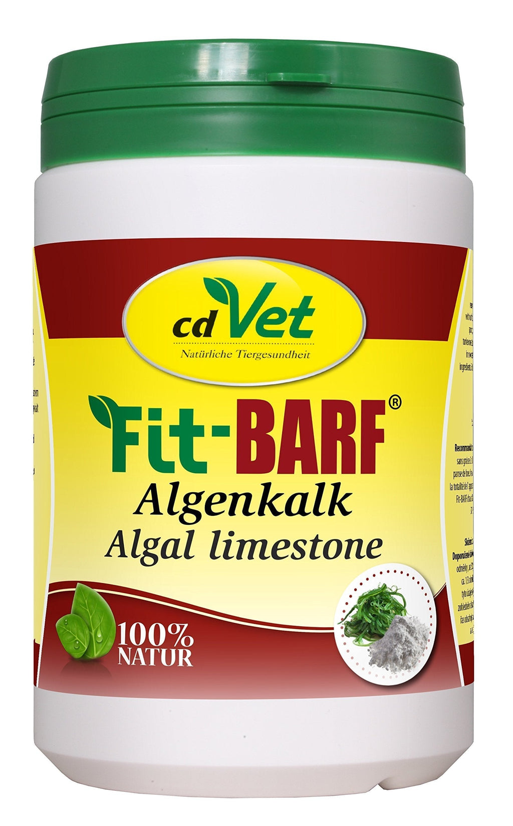 cdVet Naturprodukte Fit-BARF Maerl 850 g - Dog & Cat - natural source of calcium - excess phosphorus balance - trace elements - 100% pure natural substance - raw feeding - BARF - - PawsPlanet Australia