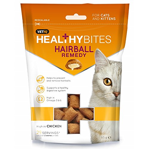 Mark and Chappell Ltd VetIQ Hairball Remedy Healthy Bites For Cats 65 Gram (Pack Of 6) - PawsPlanet Australia