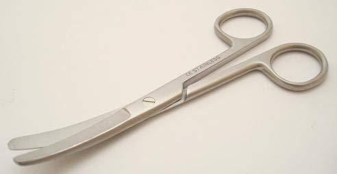Diamond Edge 5" Stainless Surgical scissors, curved blades, blunt tips - PawsPlanet Australia