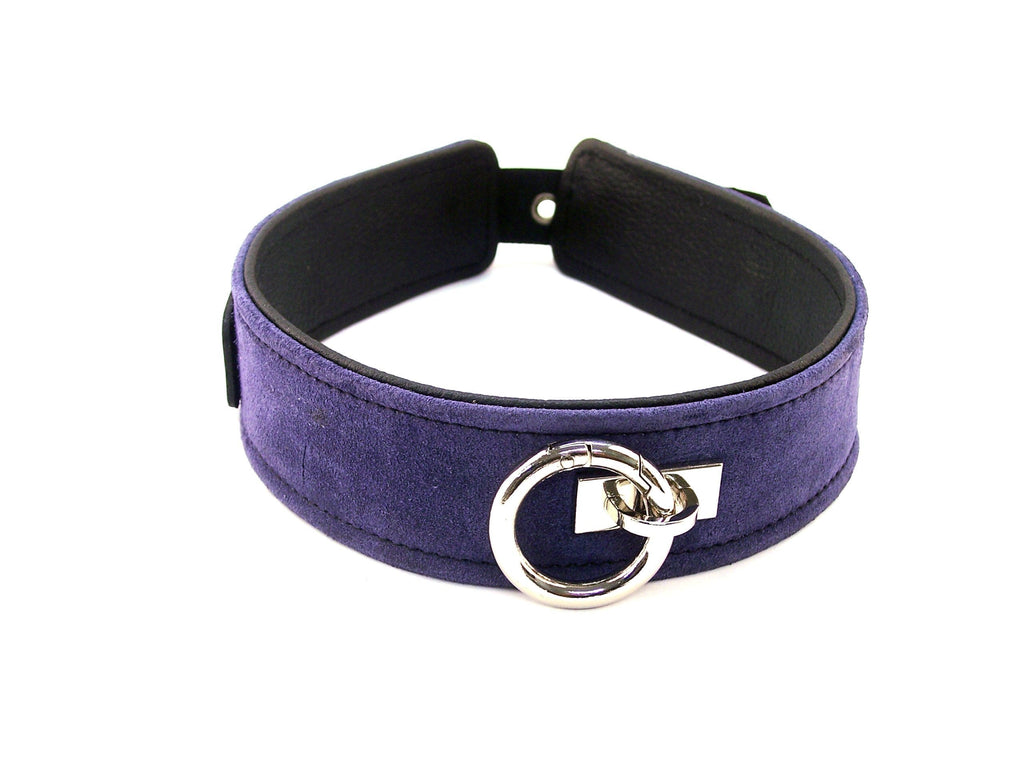Suede Leather Collar, Choker Blue 14 inch to 16 ½ inches Sѐx Ṫọy Cöllḁr Bọndage Feṫish ḄḎṦṀ for Men Women - PawsPlanet Australia