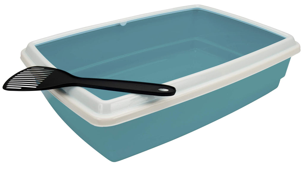 Agrobiothers Cat Litter Tray with Rim and Scoop 44x34x11 cm 44 x 34 x 11 cm - PawsPlanet Australia