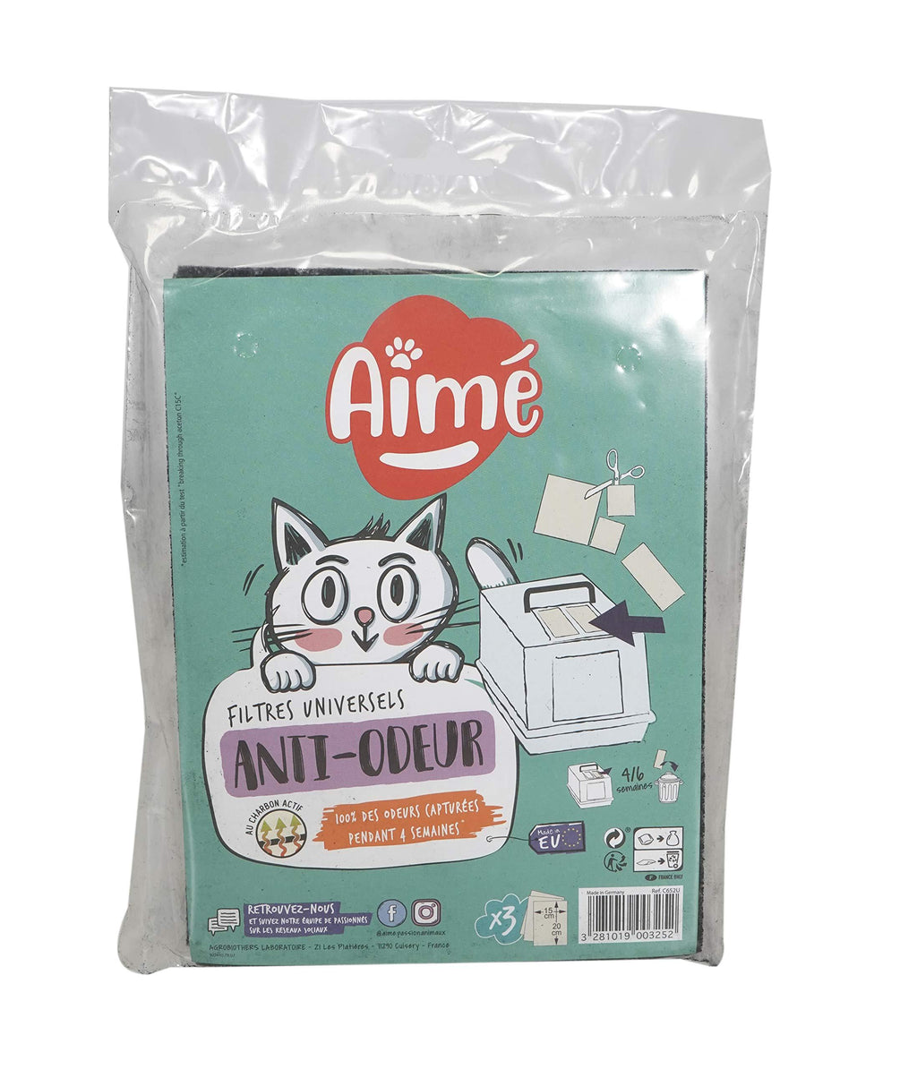 Aime Anti-Odour Filters for Cat Litter Boxes - Pack of 3 - PawsPlanet Australia