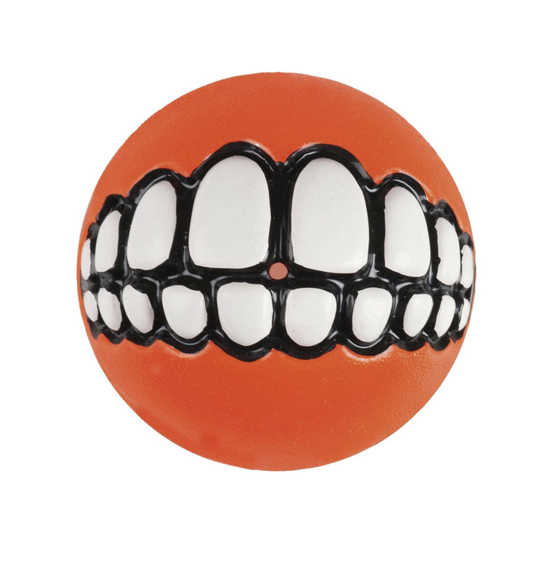 Rogz Grinz Ball, Large, 7.8 cm, Orange 3" - PawsPlanet Australia