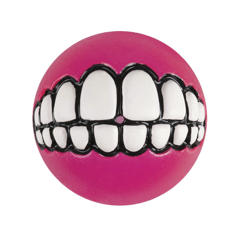 Rogz Grinz Ball, Large, 7.8 cm, Pink 3" Large - PawsPlanet Australia