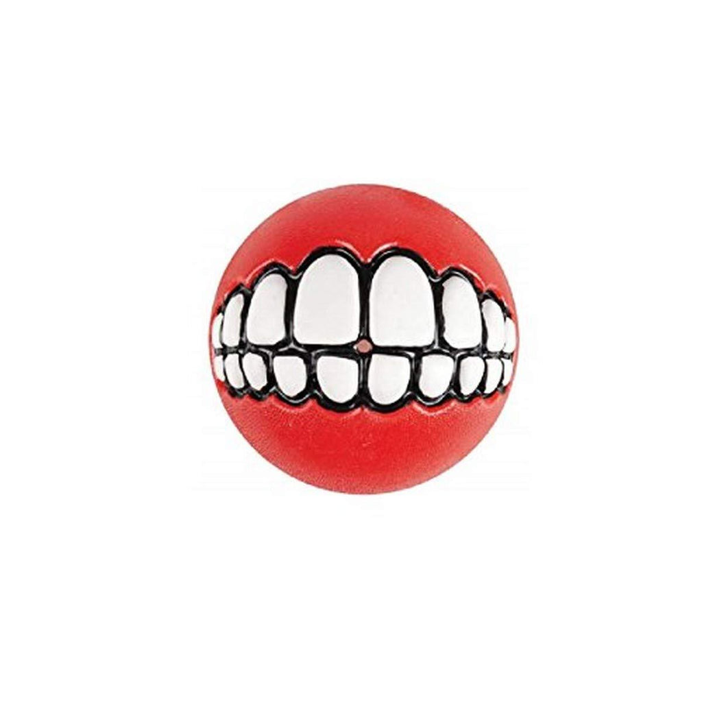 Rogz Grinz Ball, Large, 7.8 cm, Red - PawsPlanet Australia