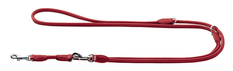 Hunter Round and Soft Petit Nickel Elk Skin Training Lead, Small, Chili Red - PawsPlanet Australia