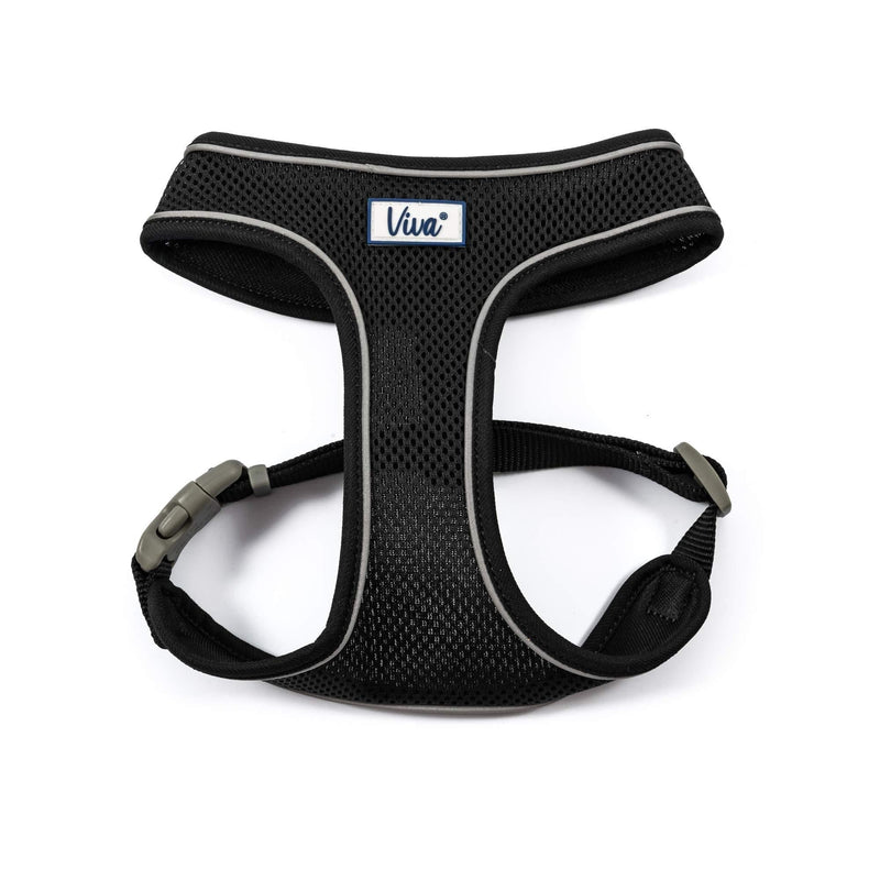 Ancol Viva Lightweight Breathable Comfort Mesh Dog Harness Black Size Small (Fits Girth 34-45 cm) - PawsPlanet Australia