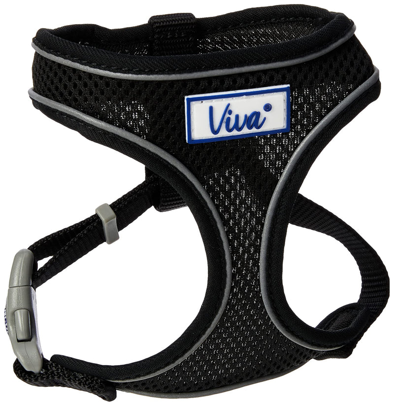 Ancol Viva Lightweight Breathable Comfort Mesh Dog Harness Black Size XS (Fits Girth 28-40 cm) - PawsPlanet Australia