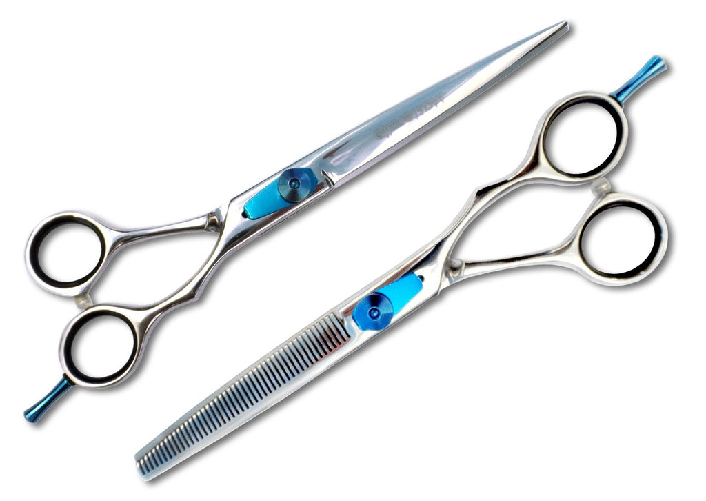 Masterclip 2 Pack Home Dog Grooming Thinning and Finishing Scissors Shears - PawsPlanet Australia