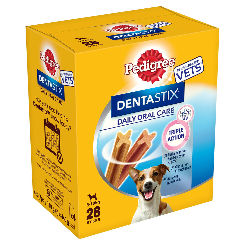 Pedigree DentaStix  Daily Dental Chews For Small Dogs (5-10 kg), (4x28 Sticks) 112 Sticks - PawsPlanet Australia