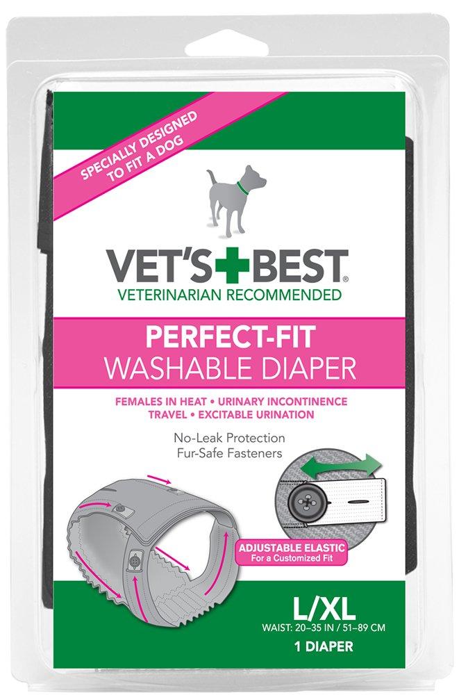 Vet's Best Perfect-Fit Washable Female Dog Diaper, Large / XL - PawsPlanet Australia