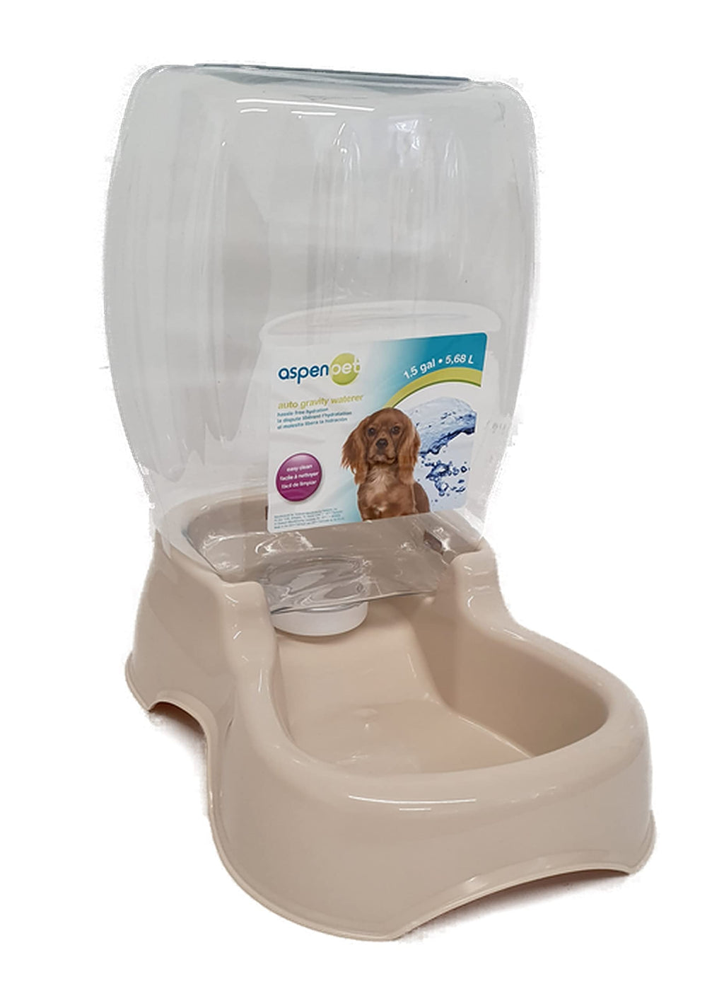 Aspen Pet Gravity Water Dispenser, 5.6 Litre, white, medium, 24269 - PawsPlanet Australia