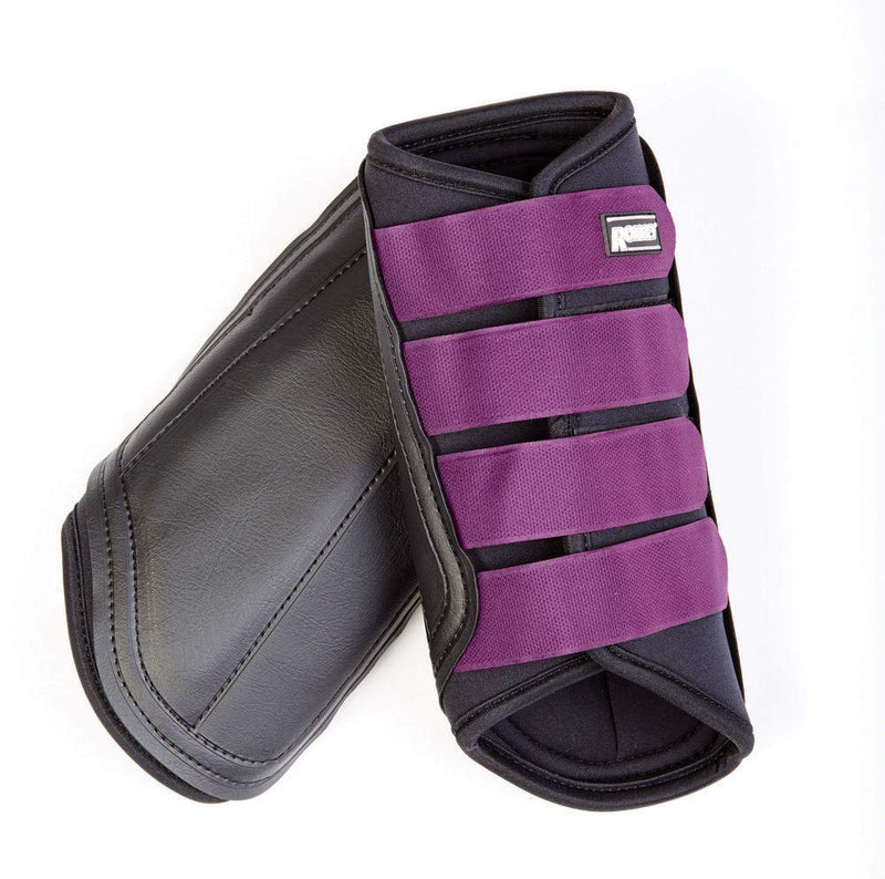 ROMA NEOPRENE BRUSHING BOOT BLACK/PURPLE FULL - PawsPlanet Australia