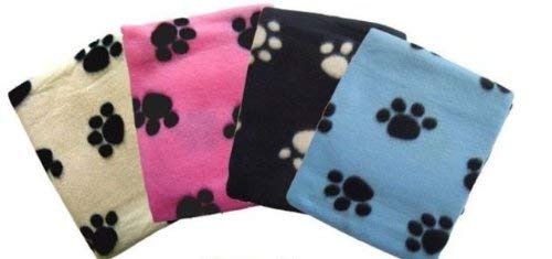 SMALL PET TOUCH BLANKET FOR DOG CAT BED SOFT FLEECE NEW 70CM X 73 CM Black - PawsPlanet Australia