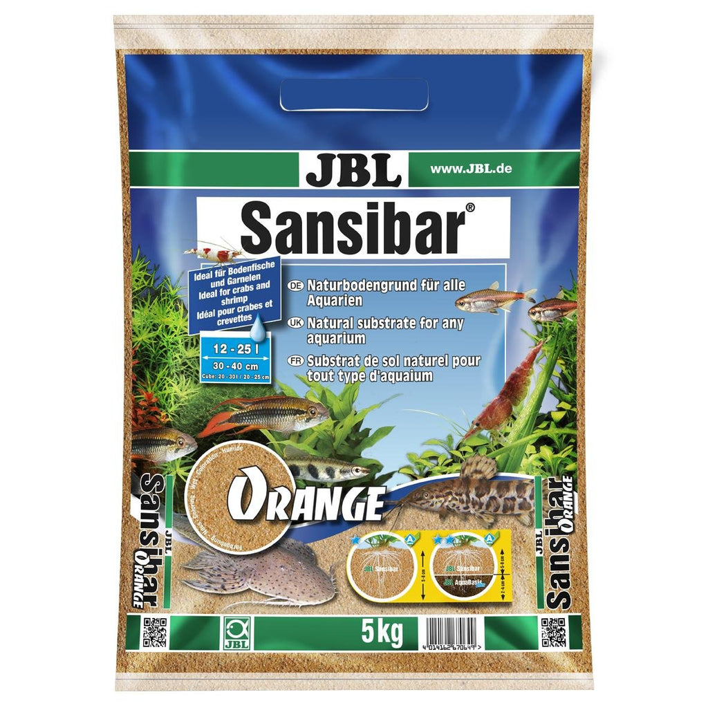 JBL Sansibar ORANGE 5 kg, Orange, fine substrate for freshwater and saltwater aquariums - PawsPlanet Australia