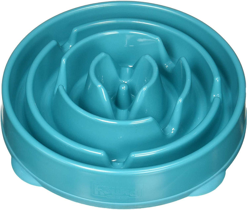 Outward Hound Fun Feeder Slo Bowl, Slow Feeder Dog Bowl, Large/Regular, Turquoise Turquoise Drop - PawsPlanet Australia