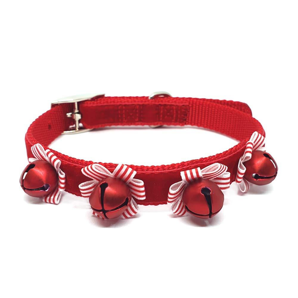 Ancol Christmas Tartan Bow Dog Collar, 29 to 39 cm - PawsPlanet Australia