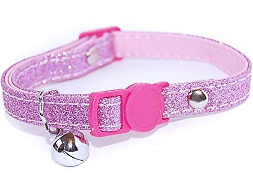 Pet Palace® "Glitter Kitty Cat Kitten Collar for cats who relish the nightlife plus FREE cute catnip mouse toy! (PERKY PINK) PERKY PINK - PawsPlanet Australia