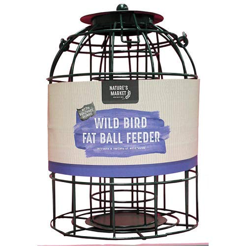 Natures Market BF008FB Squirrel Guard Hanging Fat Ball Feeder 1 - PawsPlanet Australia