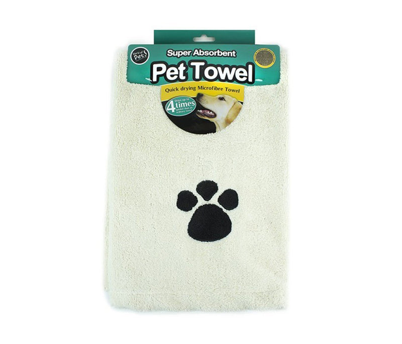 World of pets Super Absorbent and Quick Dry Microfibre Pet Towel 100X60CM - PawsPlanet Australia
