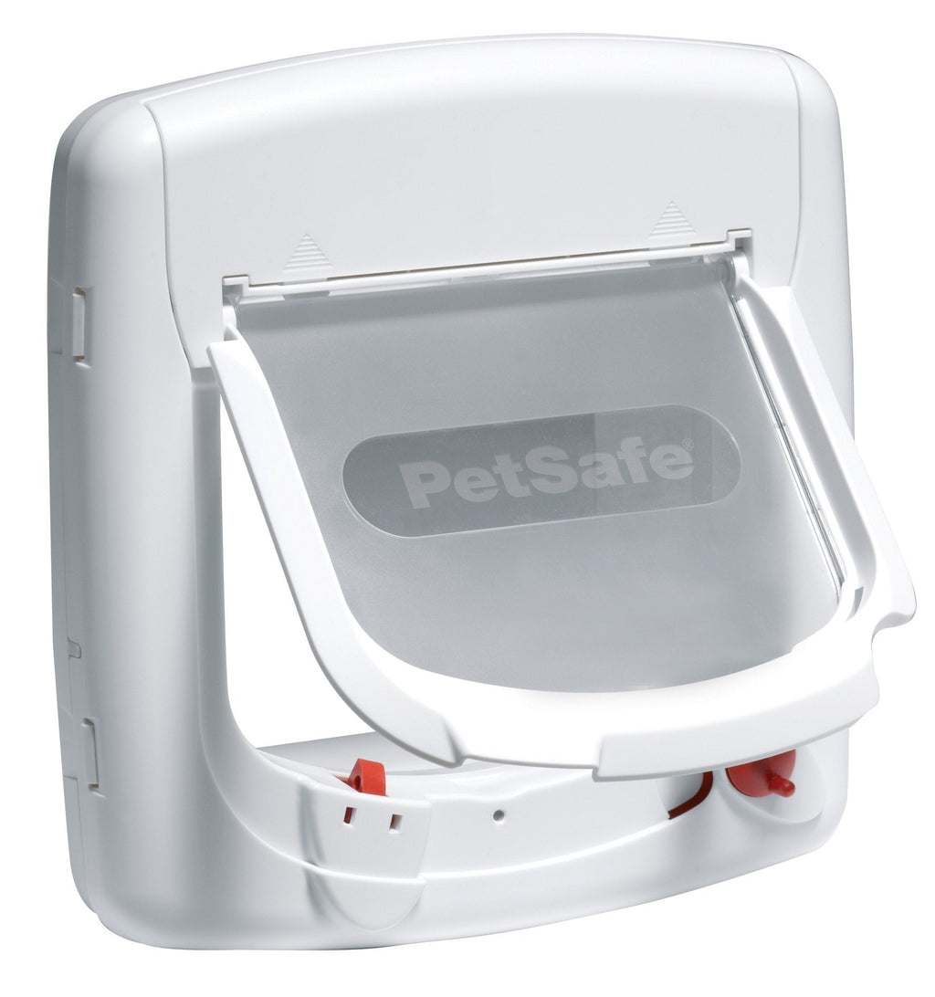 PetSafe Staywell, Deluxe Magnetic Cat Flap, Selective Entry, 4 Way Locking - (White) White - PawsPlanet Australia