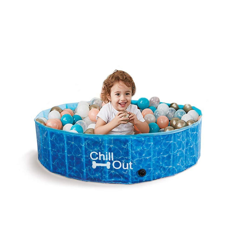 ALL FOR PAWS Chill Out Splash and Fun Dog Pool, Medium, 9.5507 kg - PawsPlanet Australia