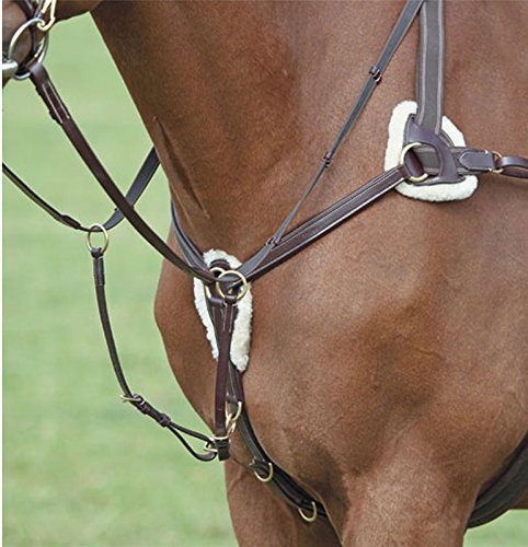 Shires Salisbury Five Point Breastplate Black Full - PawsPlanet Australia