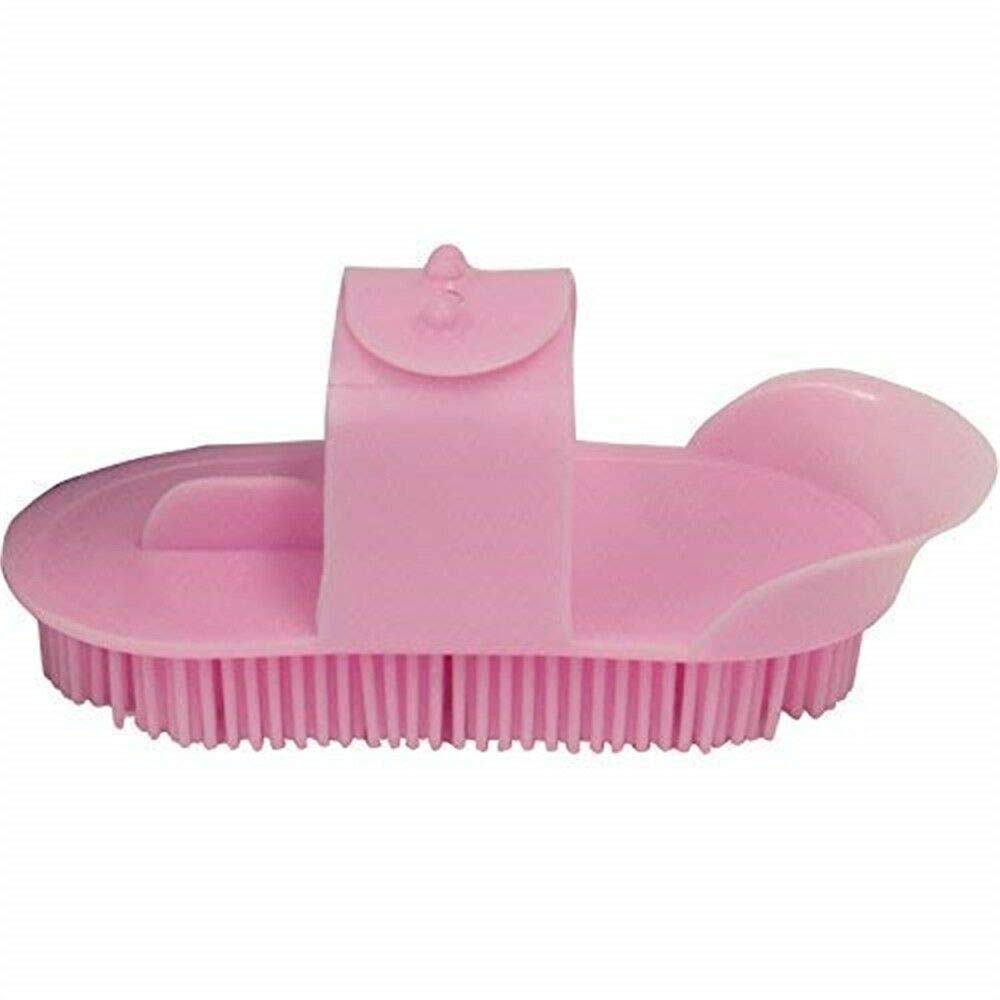 Lincoln Plastic Curry Comb - Small Pink - PawsPlanet Australia