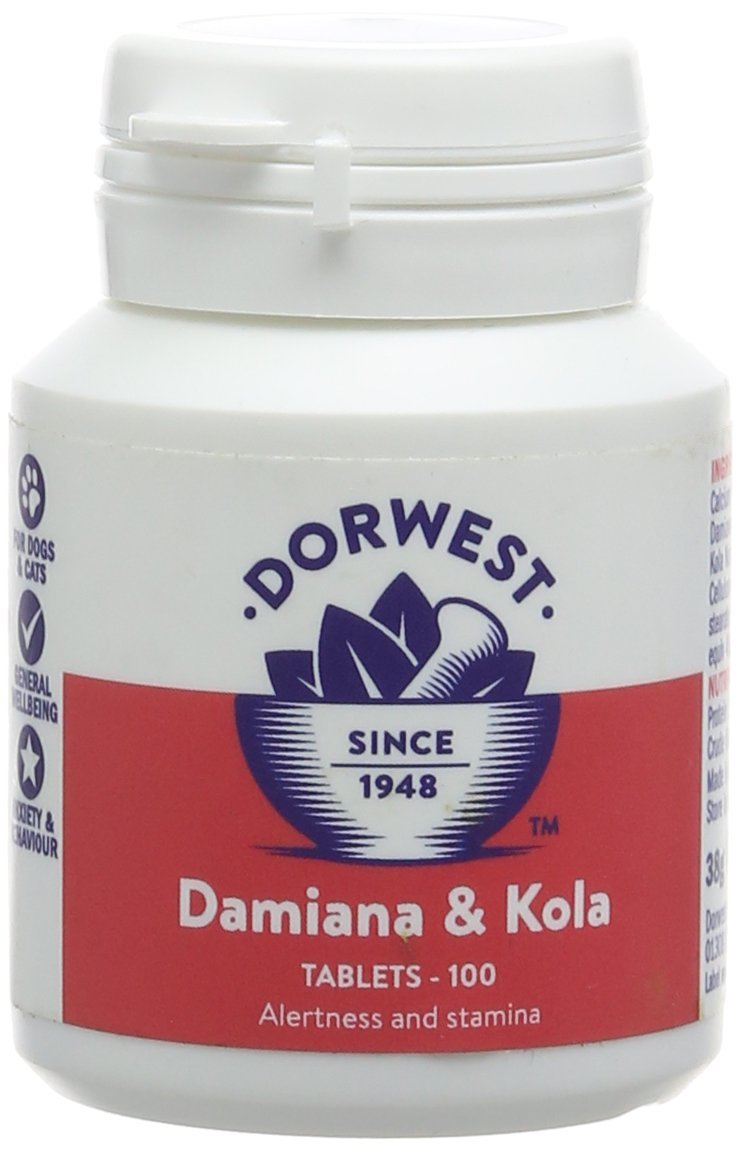DORWEST HERBS Damiana and Kola Tablets for Dogs and Cats 100 Tablets - PawsPlanet Australia
