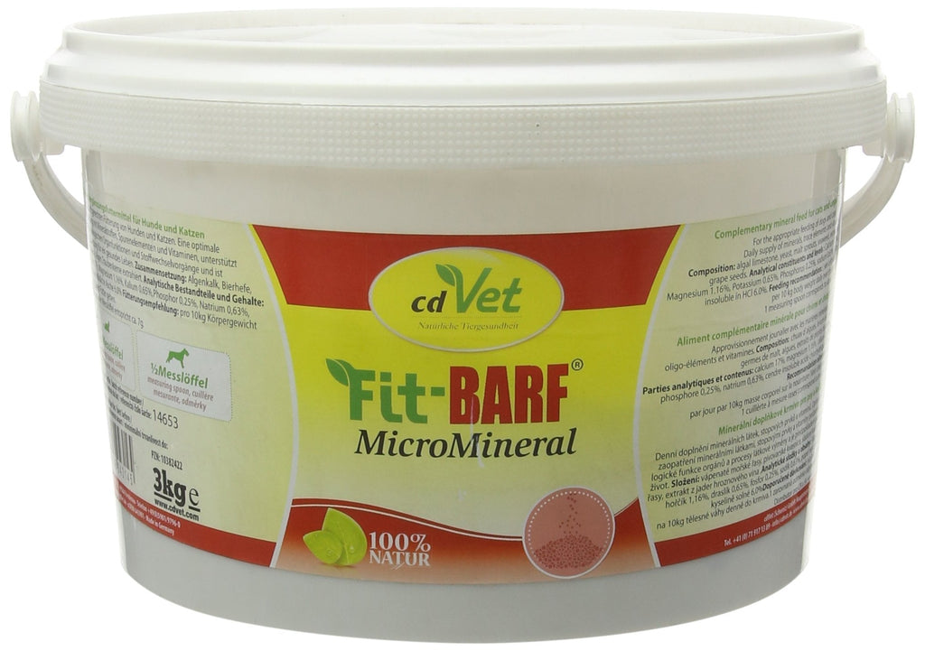 cdVet Naturprodukte Fit-BARF MicroMineral 3 kg - Dog & Cat - minerals - trace elements - vitamins - immune system - coat change - bones + joints - growth - metabolism - raw feeding - BARF - - PawsPlanet Australia