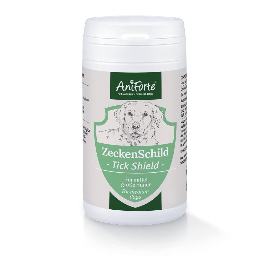 AniForte tick protection for dogs against ticks (medium size 10-35 kg) 60 capsules - Natural tick shield, anti tick agent for parasites, prevention of tick bites, tick tablets, tick repellent - PawsPlanet Australia