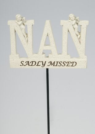 Nan Sadly Missed Resin Graveside Memorial Stick - PawsPlanet Australia