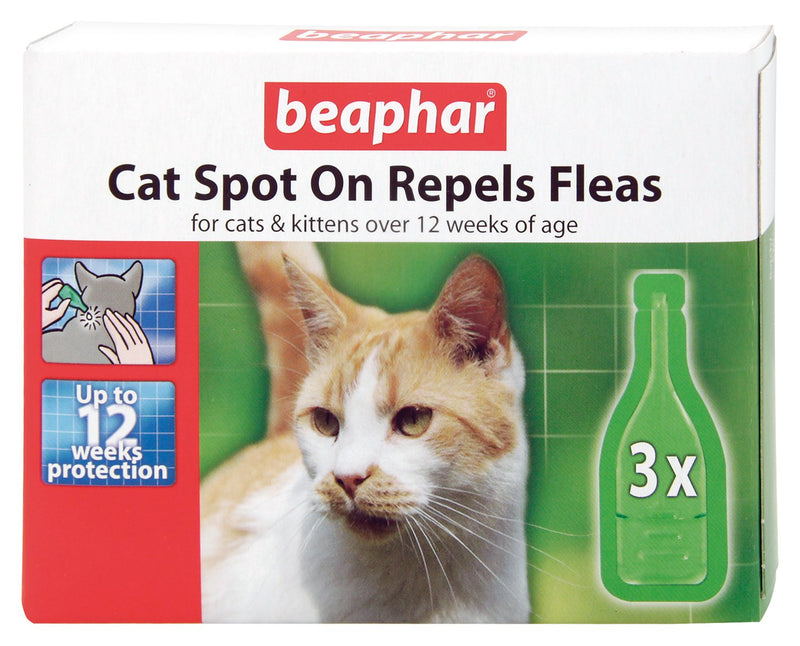 BEAPHAR CAT KITTENS SPOT ON TREATMENT REPELS FLEAS 12 WEEKS PROTECTION - PawsPlanet Australia