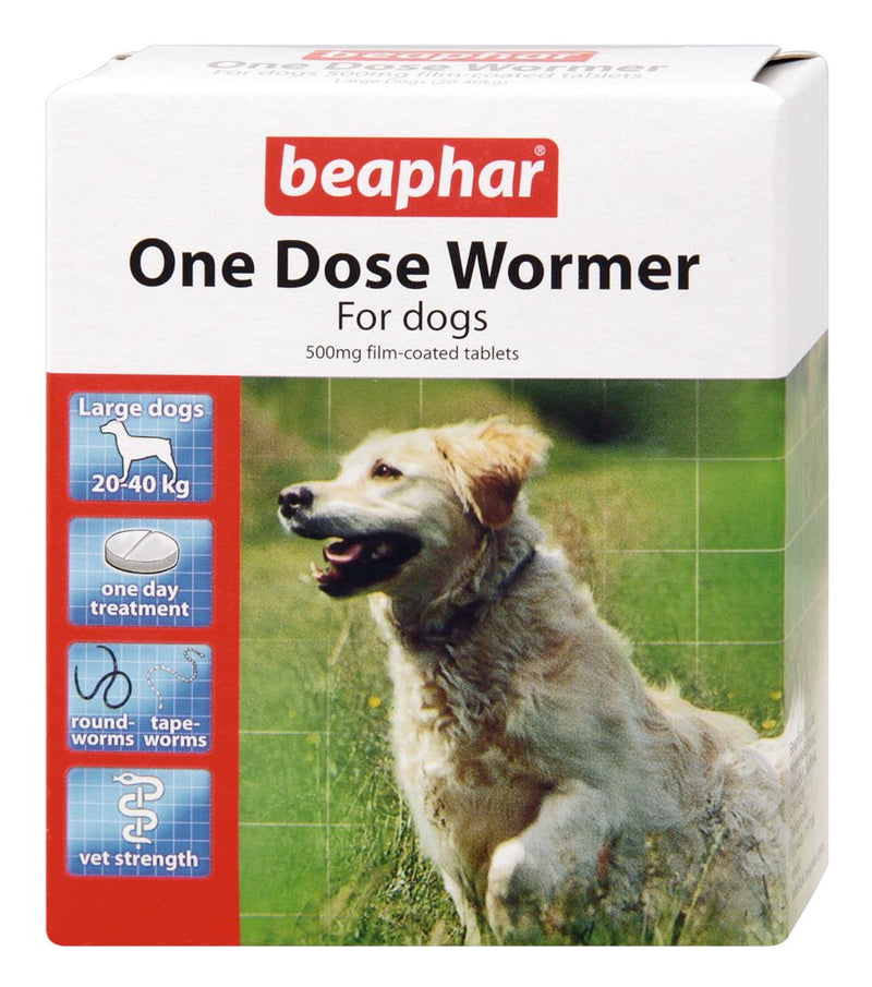 Beaphar ONE DOSE WORMER FOR LARGE DOGS 20-40 KG - PawsPlanet Australia