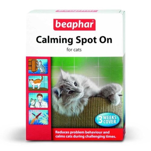 BEAPHAR CALMING SPOT ON FOR CAT 3 WEEKS COVER REDUCES BEHAVIOUR PROBLEM AND CALMS - PawsPlanet Australia