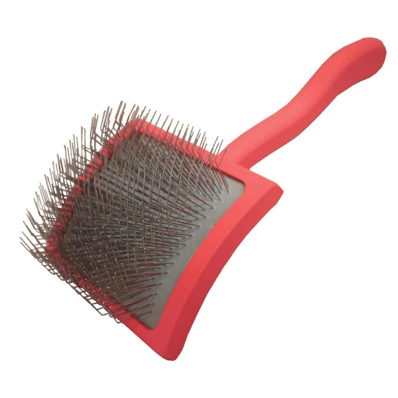 Chris Christensen Big G Dog Slicker Brush, Groom Like a Professional, Fluff Detangle Style, Saves Time Energy, Coral, Large L - PawsPlanet Australia