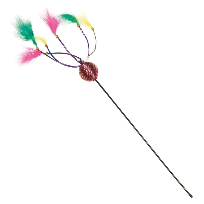 Arquivet Stick with feathers and balls - PawsPlanet Australia