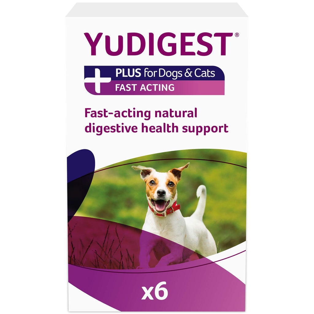 Lintbells | YuDIGEST Plus for Dogs | Veterinary Strength Fast-acting Probiotic Digestive Support for Dogs, All Ages and Breeds | 6 Sachets - PawsPlanet Australia