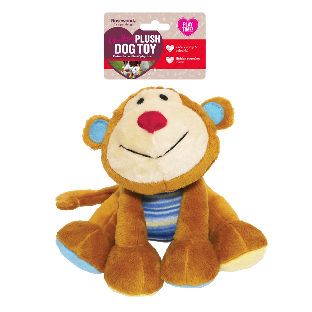 Rosewood Marvin Monkey Dog Toy, brown/tan/blue - PawsPlanet Australia