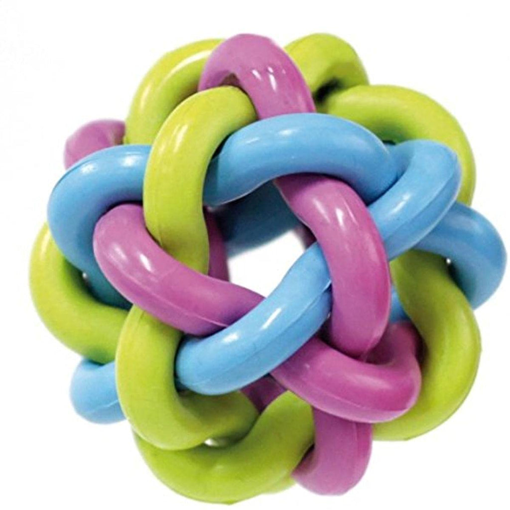 Croci Gum Toy Twisted Ball, 7.5 cm - PawsPlanet Australia