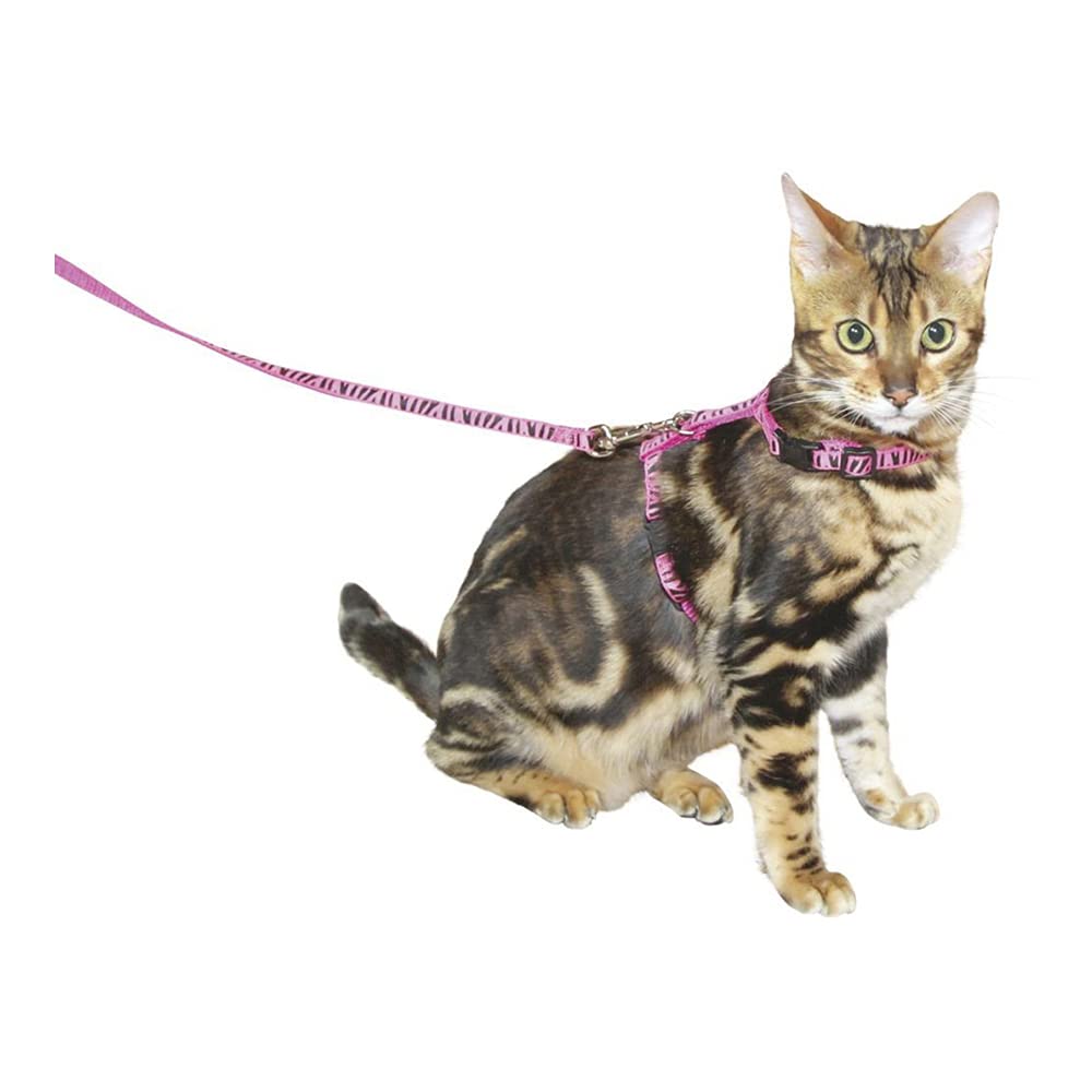 Kerbl Cat Harness with Leash, 120 cm x 10 mm, Pink - PawsPlanet Australia