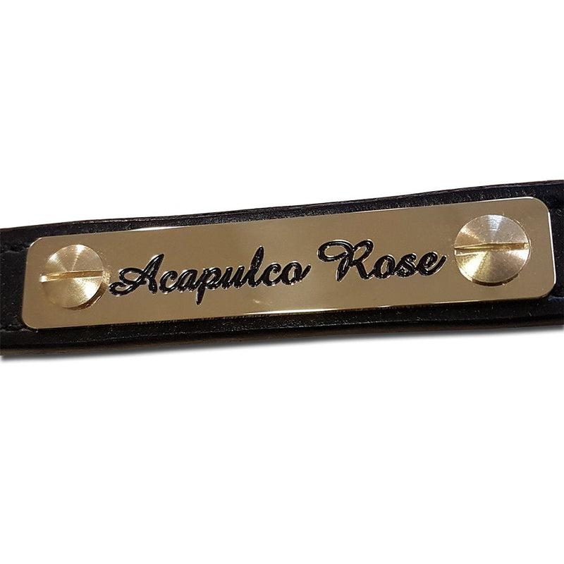 Engraved Solid Brass Horse Headcollar Nameplate 80mm x 15mm - PawsPlanet Australia