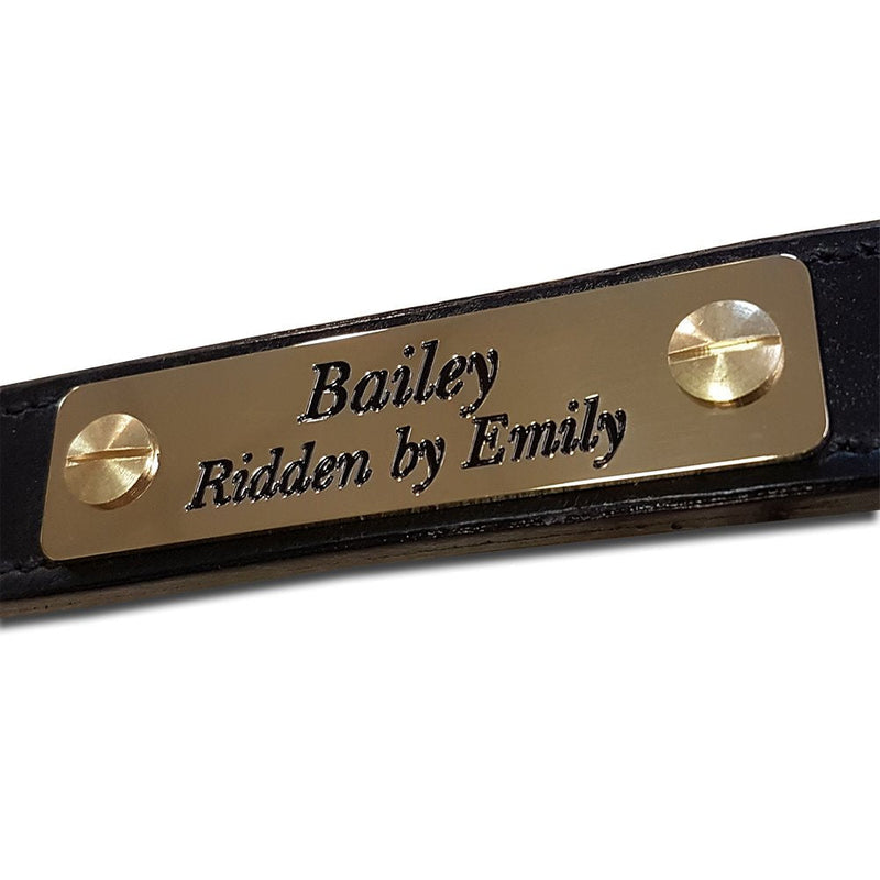 Engraved Solid Brass Horse Headcollar Nameplate 80mm x 20mm - PawsPlanet Australia