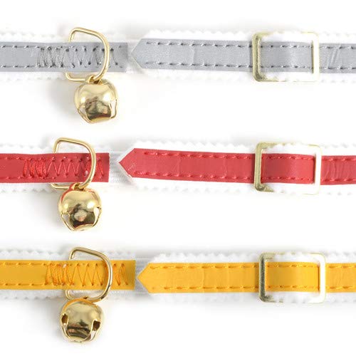 3 X Ancol Reflective Elasticated Cat Collars (Assorted Colors) - PawsPlanet Australia