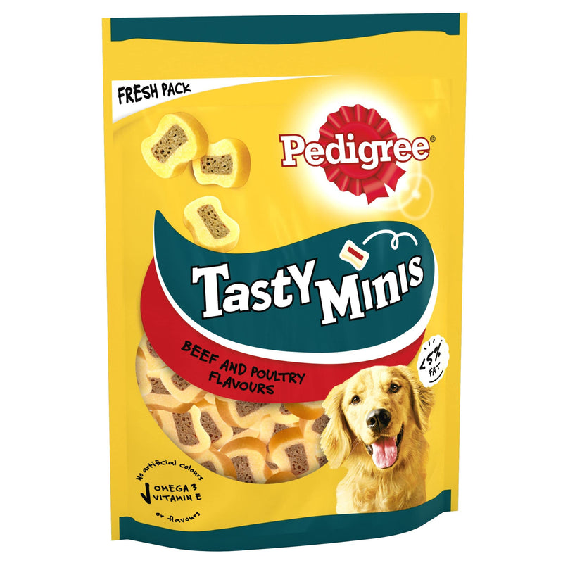 Pedigree Tasty Bites - Dog Treats Chewy Slices with Beef 155g (pack of 8) - PawsPlanet Australia