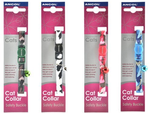 Ancol 4 x Camouflage Cat Collars - Bulk Buy - PawsPlanet Australia