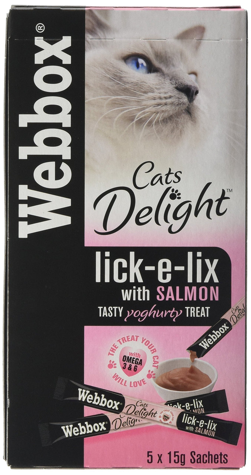 Webbox Cats Delight Lick-e-Lix Salmon, 15g, Pack of 10 1 - PawsPlanet Australia