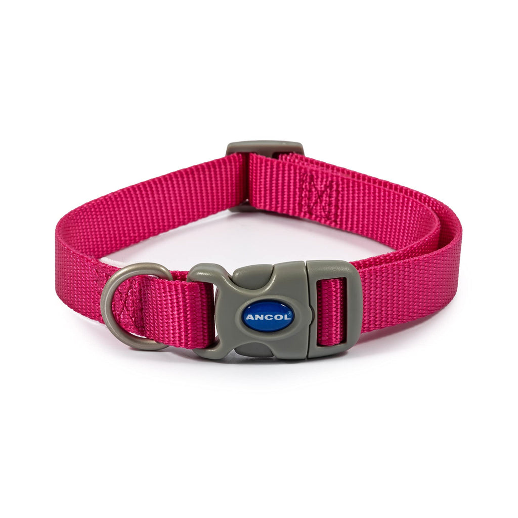 Ancol Viva Adjustable Collar Pink, Size 1-2/ Small Fits neck 20-30cm, Quick Fit, Lightweight, Weather Proof - PawsPlanet Australia