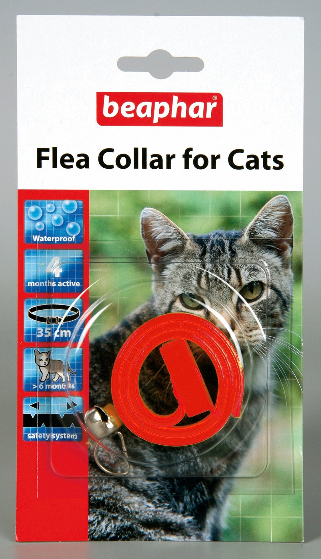 Beaphar Cat Flea Collar, Plastic Collar Red Colour - Valentina Valentti UK - PawsPlanet Australia