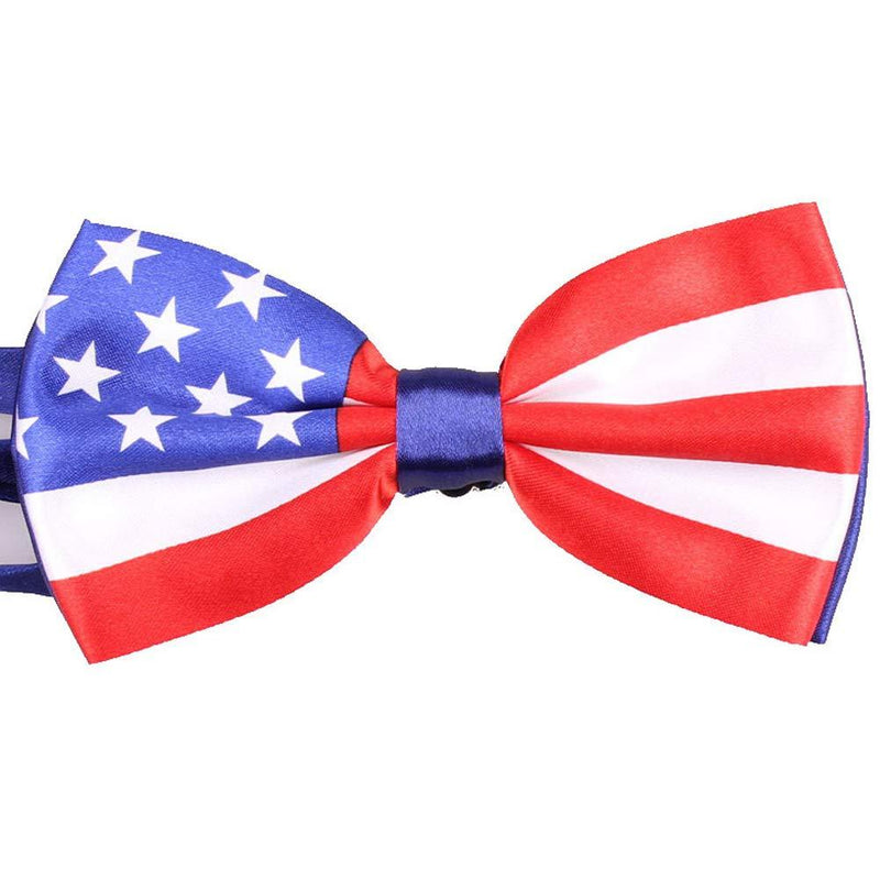 Heypet Stylish Gentle Pet Bow Tie, Dog Cat Pets Adjustable Bow Tie with a Nice Bell(L) (5) DLJ25 American flag - PawsPlanet Australia